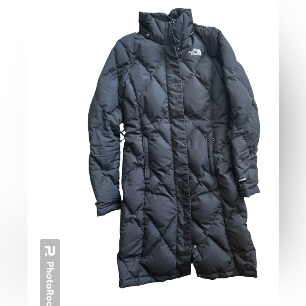 Northface, 550 fill power down jacket, knee length, size xs